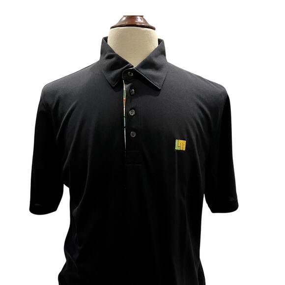 Brand New Men's  Loud Mouth Apparel Black Golf Shirt Size Large - Picture 5 of 7